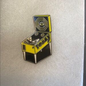 Retro Arcade Pinball Machine Enamel Pin